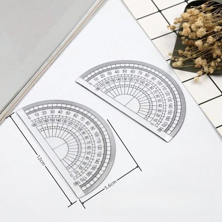 100 stk matematikk vinkelmåler plast vinkelmåler 180 grader, vinkelmåler Bulk For klasserom, vinkelmåler (Som vist)
