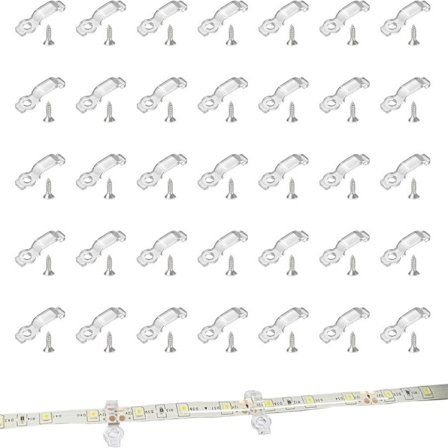 100 kpl LED-nauhojen kiinnitysklipsejä, liitäntäpidike LED-nauhoille