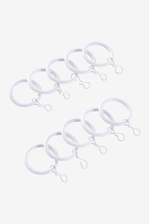 Jotex - Gardinring 10-pak Hvid - RINGO - Køb Gardintilbehør hos Jotex
