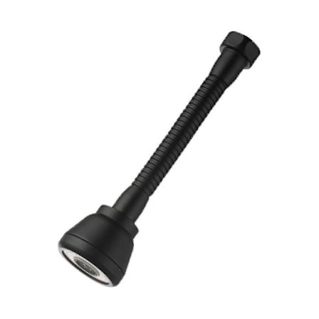 360° Kääntyvä roiskesuojattu keittiöhanan jatke 3 suihkutilalla, vettä säästävä musta kuparihanan pääsuihkutin [DB]