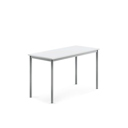Tisch BORÅS, 1200x600x720 mm, Laminat weiß, alugrau