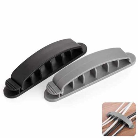 10-pak - Kabelclips - Selvklæbende sæt i forskellige størrelser!