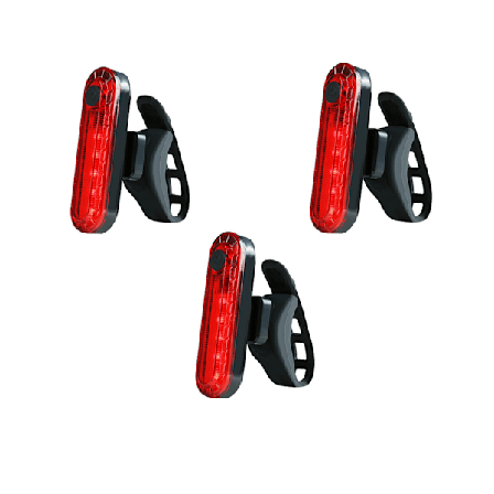 3-pack cykel LED-säkerhetsvarningsbakljus Mountainbike Ridi
