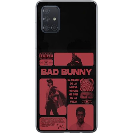 Kompatibelt Mobildeksel til Samsung Galaxy A71 Bad Bunny NFL-inspirert skjoldlogo med amerikansk fotball og stjerner