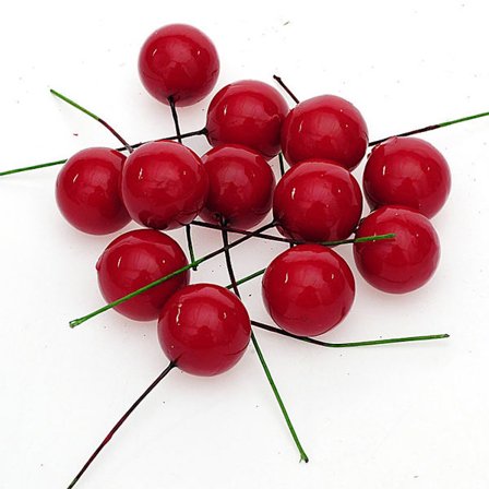 72 stk. Kunstige julebær Julevinter falske bær Kunstige kristtjørnebær Falske bærstængler Pluk Vinter hjemmeindretning Håndværk til