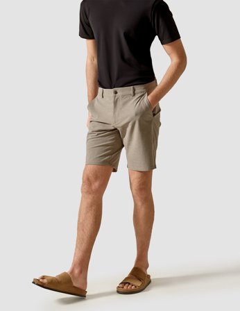 Shaping New Tomorrow - Essential Shorts - Mini Brown Check - Herre - Størrelse 28/