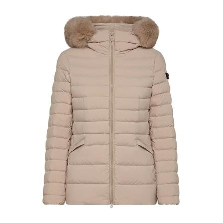 Peuterey Slim down Jacka with fur brun, Dam, Dam, Storlek: 2XS