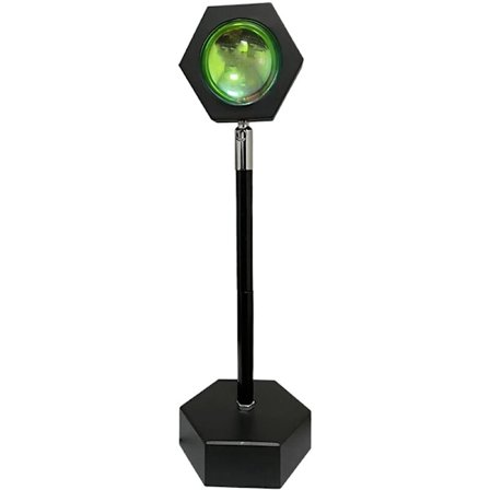 Auringonlaskun projektio tunnelma LED-lamppu projektori, 180° kierto USB-valokuvausvalo makuuhuoneen studiokoristeluun