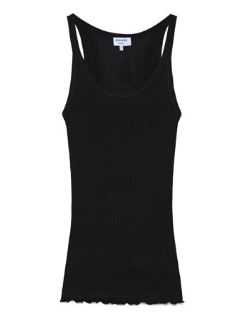 Rosemunde Rwbelle Silk U-Neck Strap Elastic T - Black - XS