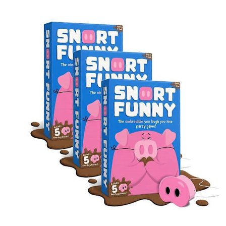 1-5x Snort Funny: Det Oinkcredible Du Griner Du Taber Selskabsspil | 150 Udfordringskort, 5 Grisenæser & Mudderpoletter | Familie- & Vennespil