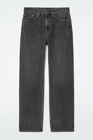 COS Women's Column Straight Leg Jeans in Black