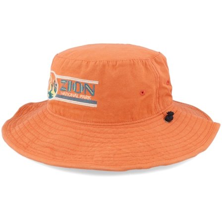 American Needle - Oransje bucket Hatt - Zion Wide Brim Orange Bucket @ Hatstore