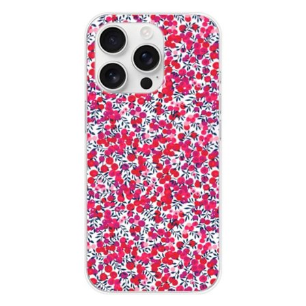 Tryckt silikonfodral kompatibelt Apple iPhone 16 Pro Liberty Wiltshire Röd