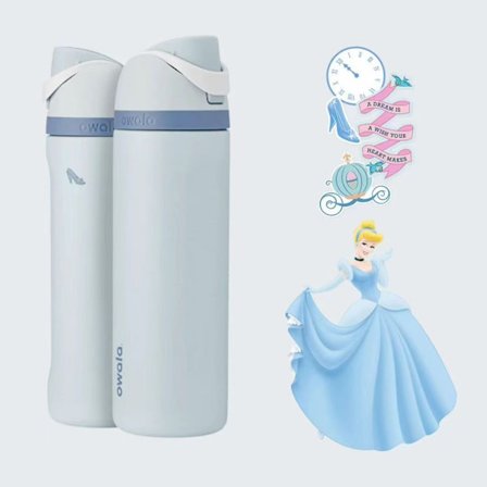 Owala Bærbar 24OZ Vannflaske med Dobbeltlags Vakuumisolasjon og Stilig Sugerør