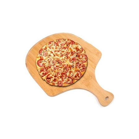Träpizzaskyffel 43 för 29 cm, för pizza, spatel, köksbok, tillbehör för hemugn, rektangulär skärbräda