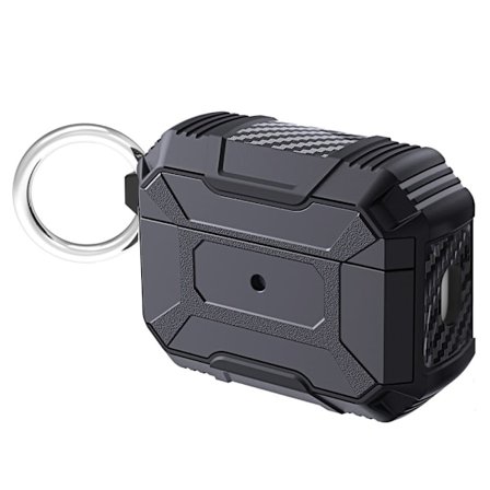 AirPods Pro 2-fodral med karbinhake - Svart