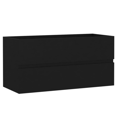 Vidaxl Tvättställsskåp Svart 90x38,5x45 Cm Spånskiva Svart