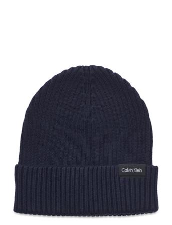 Classic Cotton Rib Beanie Accessories Headwear Beanies Marineblå Calvin Klein*Betinget Tilbud