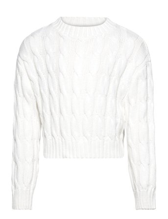 Mango Braided Knitted Sweater - White - 128