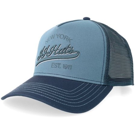 JJ Hats - Blå trucker Keps - New York Navy/Blue A-Frame Trucker @ Hatstore