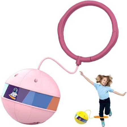 Lysende sprettball, 2024 Ny ankelhoppball, Hoppball ankel leketøy, Sports svingball, for 3-8 år gamle barn og voksne, Rosa