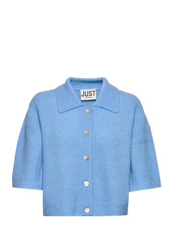 Rebelo Ss Cardigan Strikkegenser Cardigan Blå Just Female