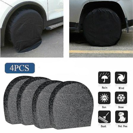 4 stk. Vandtætte dækbetræk Reservehjul RV Trailer Camper Anti-korrosion Dækbeskytter-mxbc db