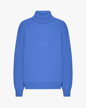 Merino Wool Turtleneck - Pacific Blue XS