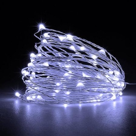 2 st 50 LED Batteridrivna Slingor Koppartråd Ljus för Inomhus Utomhus Belysning, Sovrum, Bröllopsdekor, Fest, Jul, Gran