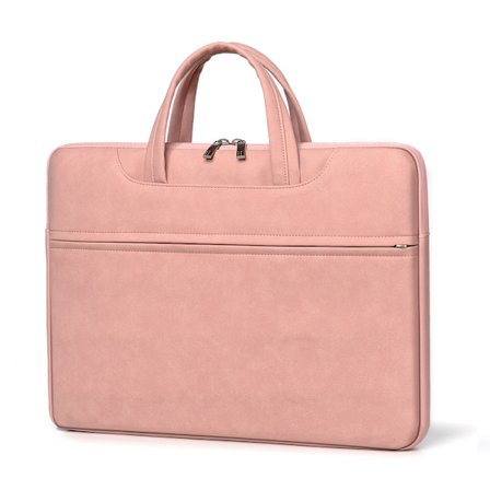 Laptopväska PU Läder 14 Tum Rosa