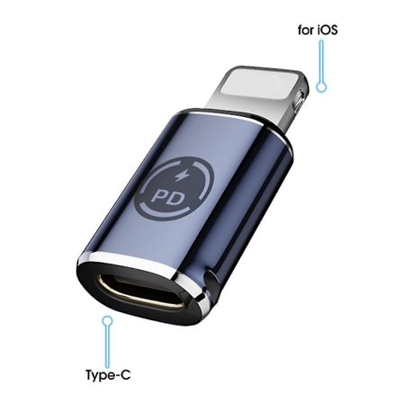 Fonken Snabbladdning PD27W Lightning Kabel Adapter För iPhone iPad Typ C till Lightning Konverter Adapter Data Synk Anslutning