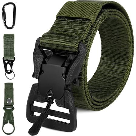 Herrbälte Taktisk, Militärstil Quick Release Nylonbälte, Heavy Duty Arbetsbälten, Herr Taktisk Bälte Present med Krog, Nylon Riggers Bälten för Män 
