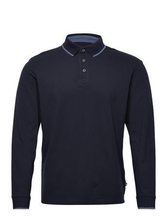 Longsleeve Polos Long-sleeved Blå Tom Tailor