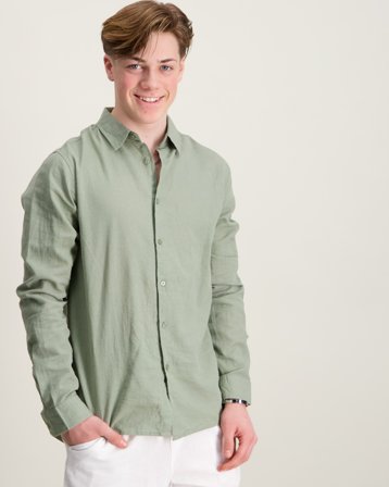 RYVLS Jackson Linen Shirt Grønn Skjorter Gutt - Kids Brand Store