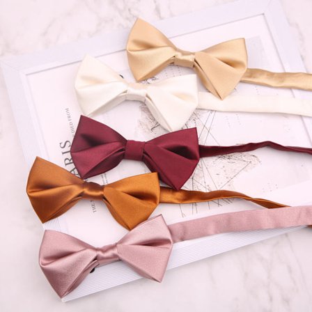 5 stycken brudgummens best mans enfärgade fluga för män