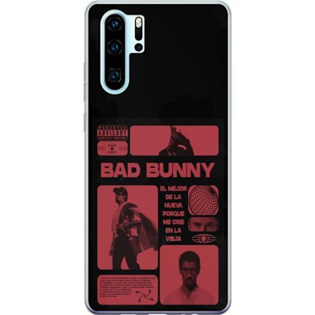 Kompatibelt Mobildeksel til Huawei P30 Pro Bad Bunny NFL-inspirert skjoldlogo med amerikansk fotball og stjerner