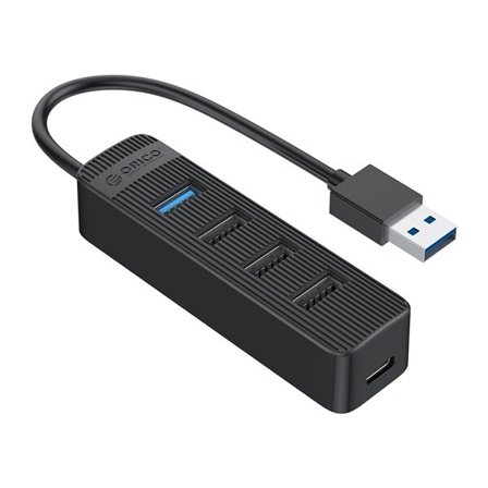 Orico TWU32-4A USB-A 3.1-hub / 1x USB-A 3.1 + 3x USB-A 2.0 + USB-C 5V/3A - svart