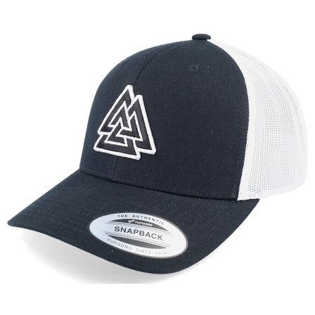 Vikings - Noir trucker Casquette - Valknut 3d Patch Black/white Trucker @ Hatstore
