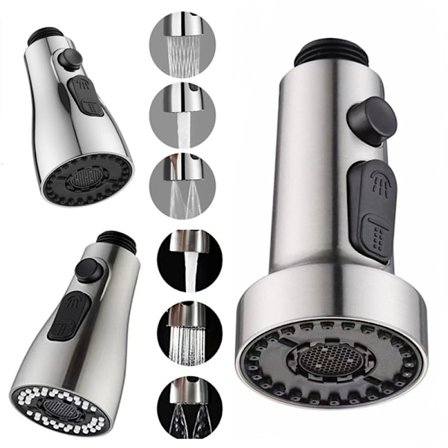 3 kpl 3-tilaista keittiöhanaa vaihtopäätä, vedettävä suihkupää yleiseen G1/2 keittiöhanaan, 360° kääntyvä keittiöhana, keittiöhana vaihtopää