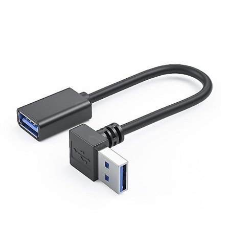 Universal USB 3.0 Forlængerkabel med 90 graders bøjning til hjemmet og kontoret