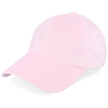 New Era - MLB Pink adjustable Czapka Z Daszkiem - New York Yankees Womens Diamante Velour 9FORTY Cosmetic Pink Adjustable @ Hatstore