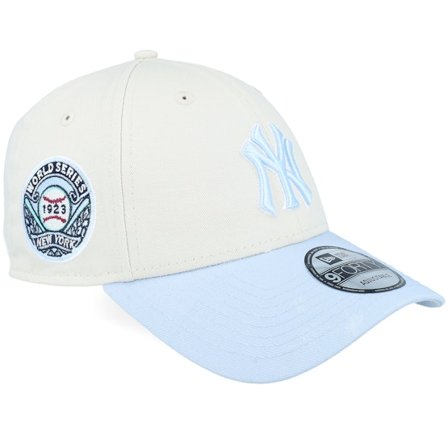 New Era - Weiss Adjustable Cap - World Series 1923 Patch 9FORTY Off White/Light Blue Adjustable @ Hatstore
