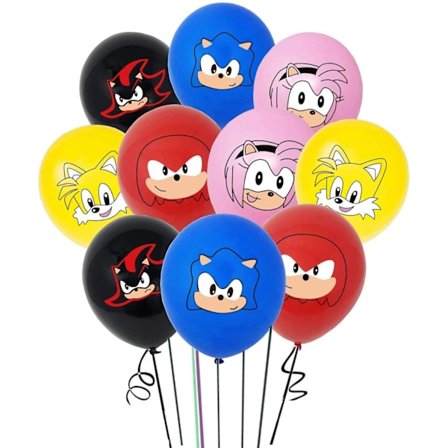 60 stk. Sonic the Hedgehog balloner festartikler 12" latexballoner til børn Baby Shower fødselsdagsfestdekorationer
