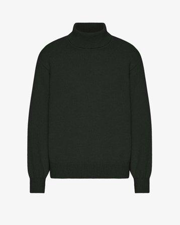 Merino Wool Turtleneck - Hunter Green 2XL