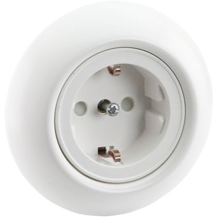Schneider Electric Renova Vägguttag infällt, jordat, 1-vägs Vit, Strömbrytare & vägguttag