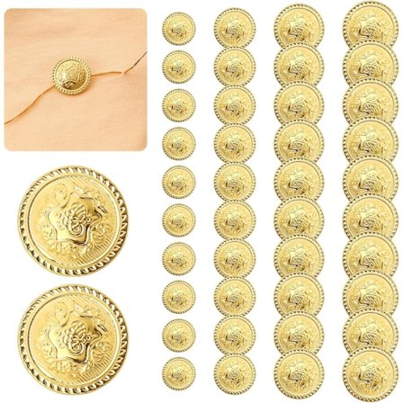 40 stk. Metal Knapper Sæt Guld Blazer Knap til Syning til Kvinder Vintage Messing Emblem Skaft Knapper til Mænd Messing Knapper til Jakkesæt Jeans 