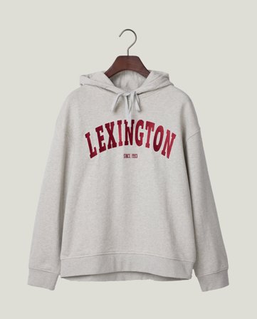 Lexington Logo Hoodie, Grau Meliert