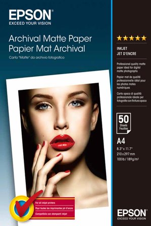 Epson Archival Matte Paper A4 50 ark 189 g/m²