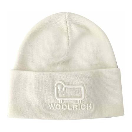 Woolrich White Beanies , Wit , Heren , Maat: L Hoeden