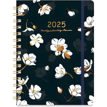 2025 Uge- og Månedsplanlægger A5 15,5x21,5 cm med 52 Uger 12 Måneders Kalender Organizer til Hjemmekontor Skolebrug